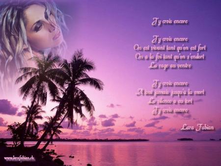 Elle y crois encore...et nous on sera toujours la pour qu'il en reste ainsi!!!